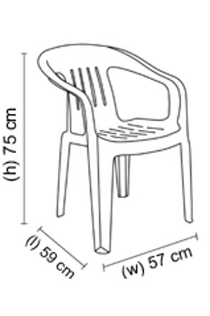 Avantaj Paketi 2 Adet Elit Balkon Bahçe Koltuk Sandalye Beyaz