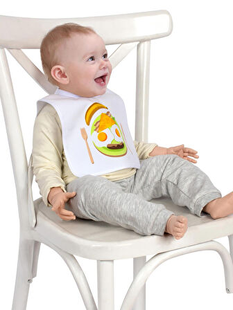 Sevi Bebe Yapışkanlu Havlu Önlük Beyaz