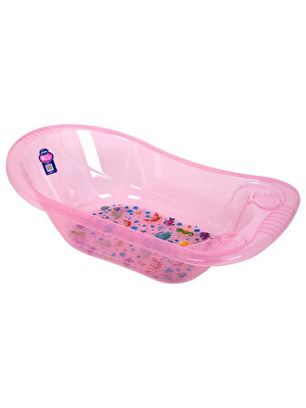 Sevi Bebe Bebek Küveti Seti Şeffaf Desenli Pembe 