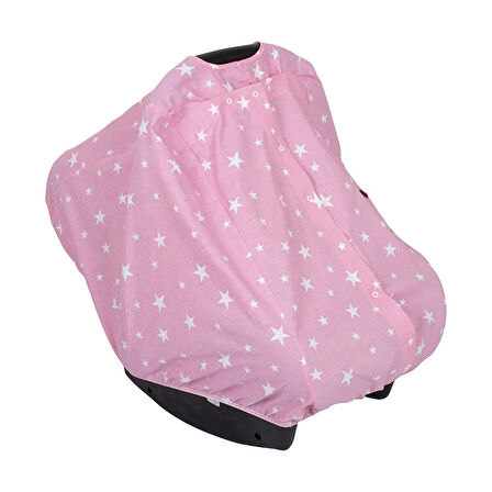 Sevi Bebe Anakucağı Örtüsü - Pembe Yıldızlı