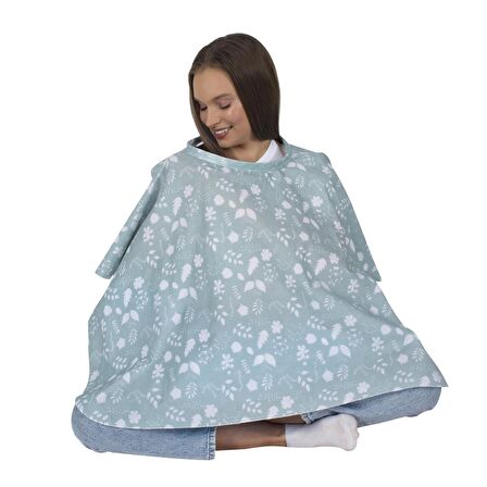 Sevi Bebe Anne Emzirme Örtüsü Önlüğü ART-6280 Yaprak Desen
