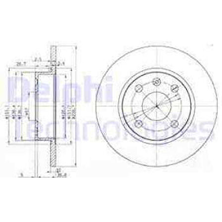 Opel Arka Fren Disk Aynası Corsa C 1.4 1.8 03> Corsa C 1.4 1.8 00>03 Tigra Twintop 1.8 04> - Delphi Bg3771