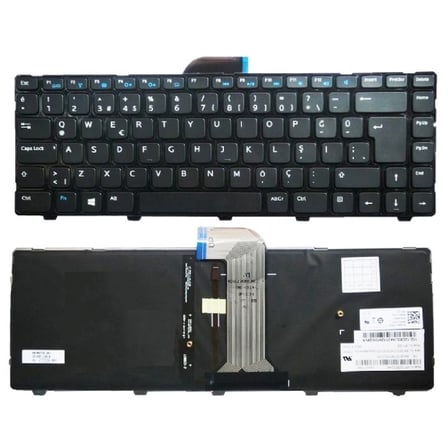 Dell inspiron 14 2421, 3421, 3440, 14r, 5421, 5437, 5523 Notebook Klavyesi (Siyah TR) ışıklı MP-12C8, 09M8J4