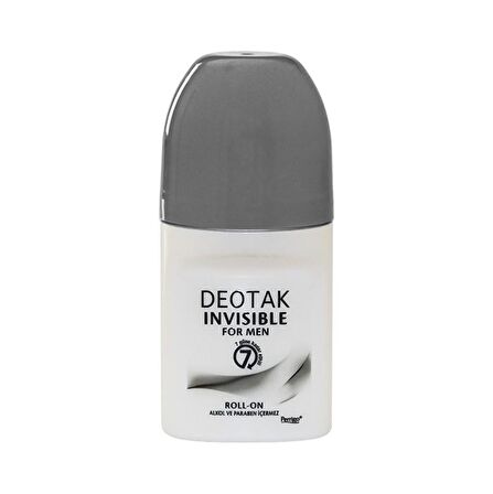 Deotak Invisible Antiperspirant Ter Önleyici Leke Yapmayan Erkek Roll-On Deodorant 35 ml