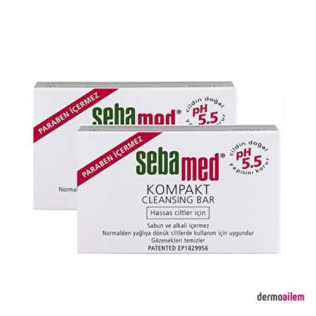 Sebamed Kompakt Cleansing Bar Hassas Ciltler için Sabun 2 x 100 G