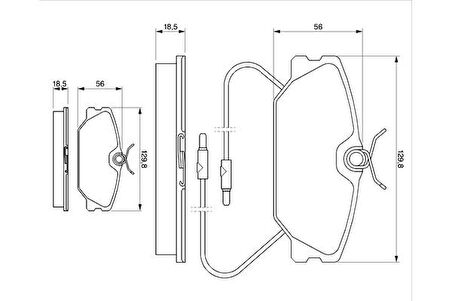 Renault Eski On Fren Balatası R 25 86>92 - Bosch 0986469191