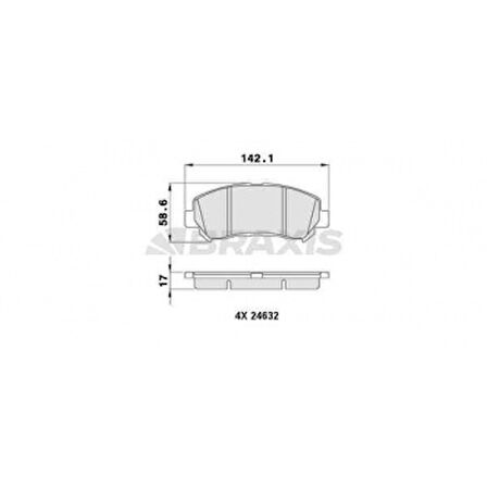 Nissan On Fren Balatası Nissan Qashqaı 2007 2012 X Traıl 2008 2011 Renault Kaleos 2,0 DCI - Braxıs Aa0051