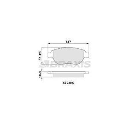 Psa On Fren Balatası Citroen C3 II C4 Xsara Berlingo 00> Peugeot 1007 207 307 206 00> Fiat Doblo 06> Gee - Braxıs Aa0013