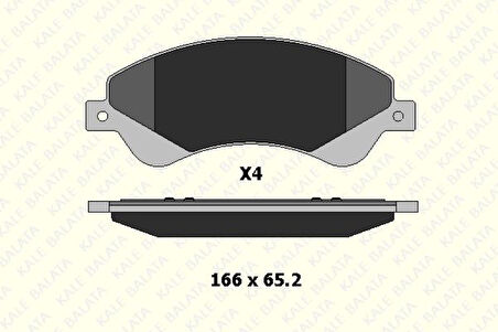Ford On Fren Balatası Transıt V347 06>14 (onden Ceker) Fisli - Kale B 24485 188 04 Ans