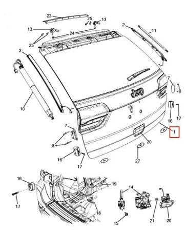 Jeep Bagaj Kapagı Cherokee 16> - Yrj Yrj14-Crk16-301