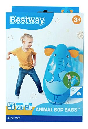 Bestway Bop Bags Fil Desenli Hacıyatmaz 89 Cm Sulu Hacı Yatmaz