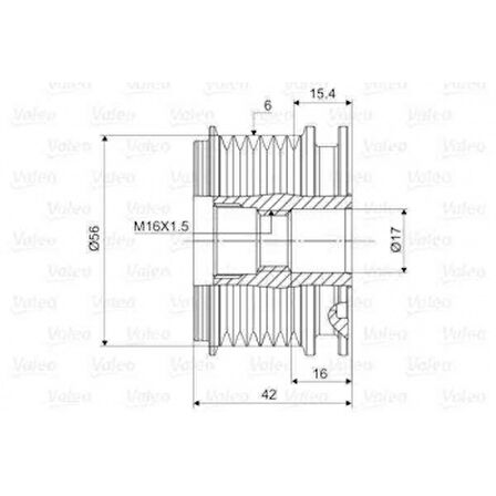 Vag Alternator Kasnagı Bora Caddy II III Transporter T5 Crafter 30 35 Eos Golf IV V VI Jetta II IV - Valeo 588024