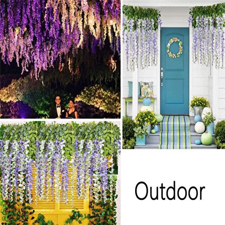Sarkan Yapay Çiçek Akasya PEMBE 80 cm 3 Sarkan Dallı 12 ADET BAĞ
