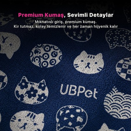 UBPet C10 Uyumlu Akıllı Kedi Tuvaleti Perdesi | Premium Kumaş, Mıknatıslı Giriş, Hijyenik ve Kolay Temizlenir