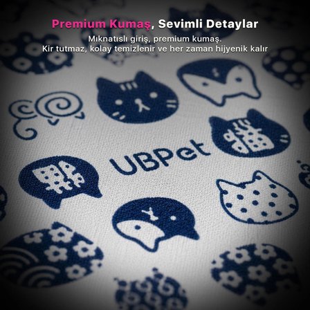 UBPet C20 Uyumlu Akıllı Kedi Tuvaleti Perdesi | Premium Kumaş, Mıknatıslı Giriş, Hijyenik ve Kolay Temizlenir