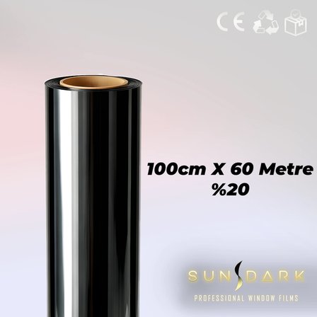 100Cm X 60 Metre | %20 | Siyah Cam Filmi | | Nano Teknoloji Katman