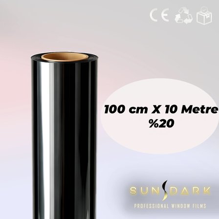 100 cm X 10 Metre | Siyah Cam Filmi %15 | | Ev • Ofis • Araç Uyumlu