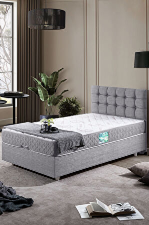 Venedik Tek Kişilik Baza Başlık Comfort Yatak Seti Gri