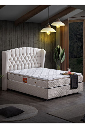 Nice İkili Set Baza Başlık Seti, Krem