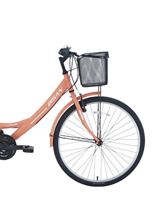 Bisan Lotus 26 V Fren 21 Vites 26 Jant Kadın Şehir Bisikleti Mercan Beyaz 44 Kadro