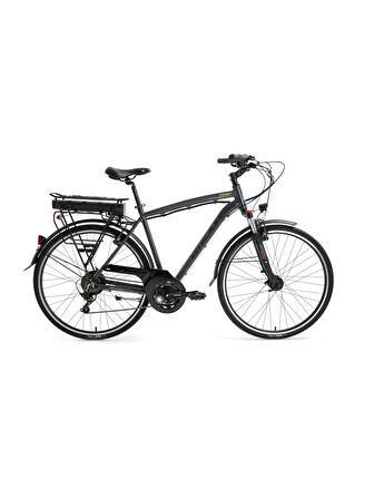 Bisan Comet V Fren 21 Vites 26 Jant Elektrikli Şehir Bisikleti Parlak Gri Sarı 48 Kadro