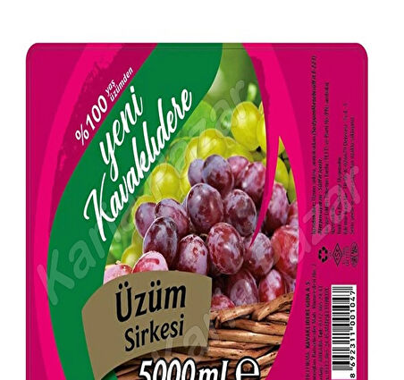 Kavaklıdere Üzüm Sirkesi 5 Lt | Turşuluk Ve Salatalar İçin Doğal Fermente Sirke