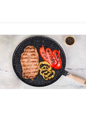 Hanımeli Döküm Granit Gözleme & Kızartma Tavası 36cm