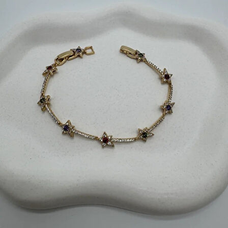 Özel Seri Gold Starry Dreams Taş Detay Bileklik - Gold