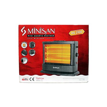 MİNİSAN Midi 2100W Buharlı Quartz Isıtıcı