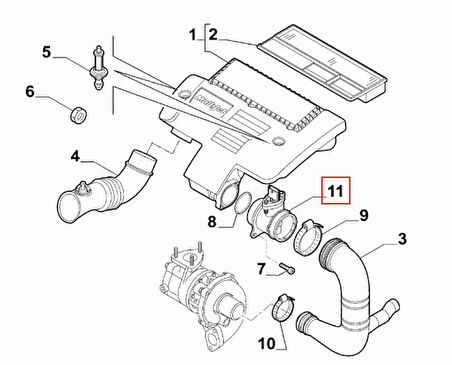 Fiat Hava Akıs Metre Olcer (debimetre) Fiorıno E6 16> - Opar 51792707