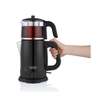 ARNİCA IH33205 DEMLİ STİL CAM ÇAY MAKİNESİ - SİYAH