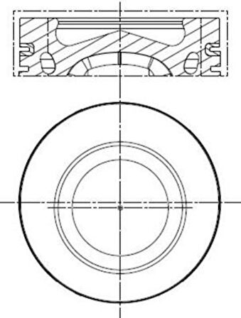 Vag Piston+segman (80,01mm 0,50) Golf VII Jetta Passat Polo Beetle A1 A3 Altea İbiza V Leon Toledo Octav - Mahle 028pi00140002