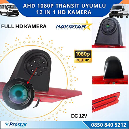 Ford Transit için Profesyonel AHD 1080P 12 in 1 Butonlu Geri görüş Kamerası
