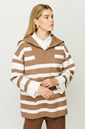 Triko Tunik-Latte-Ekru | 2