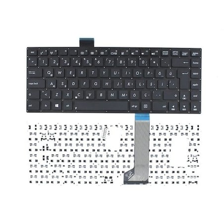Asus E402B, E402M, E402S, E402W Notebook Klavye Siyah TR