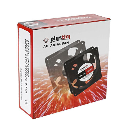 PLASTİM 120x120x38mm 220V AC BİLEZİKLİ AKSİYEL FAN