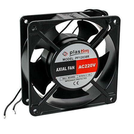 PLASTİM 120x120x38mm 220V AC BİLEZİKLİ AKSİYEL FAN