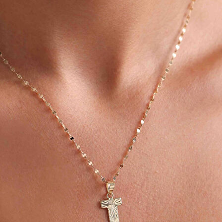 14 Ayar Altın J Harf Füzyon Kolye