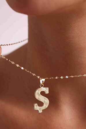 14 Ayar Altın Ş Harf Füzyon Kolye