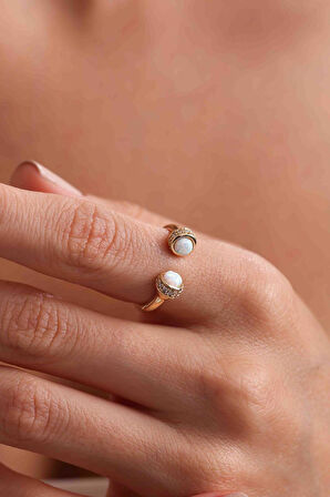 14 Ayar Altın Opal Glow Yüzük