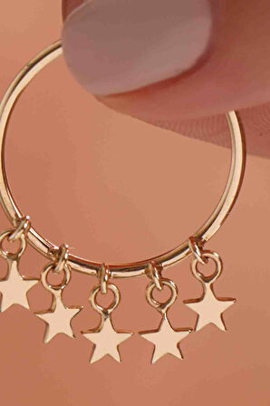 14 Ayar Altın Yıldız Pullu Yüzük