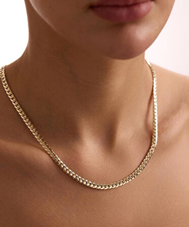 14 Ayar Altın İtalyan Gurmet Zincir Kolye 4 mm