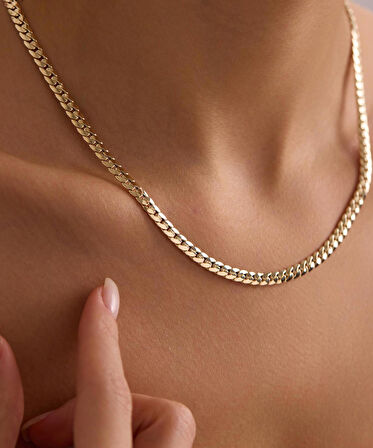 14 Ayar Altın İtalyan Gurmet Zincir Kolye 4 mm