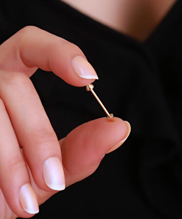 14 Ayar Altın Ok Kaş Piercing