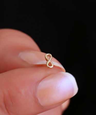 14 Ayar Altın Sonsuzluk Figürlü  Tragus Piercing