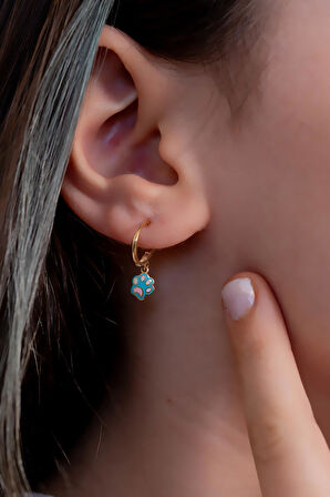 14 Ayar Altın Pati Çocuk Küpe