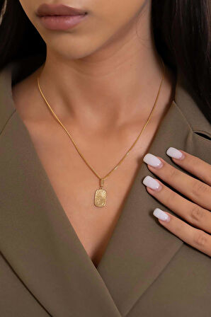 14 Ayar Altın Gökyüzü Kolye