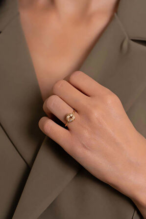 14 Ayar Altın İtalyan Düğüm Yüzük