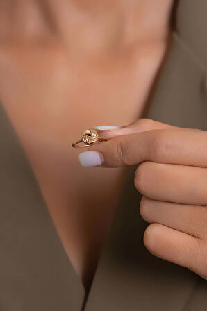 14 Ayar Altın İtalyan Düğüm Yüzük