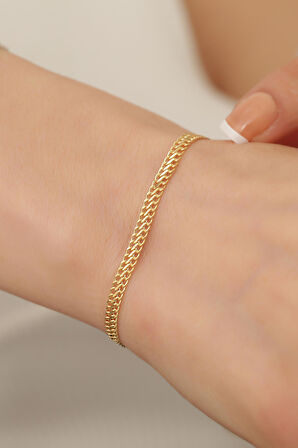 14 Ayar Altın Kalın Viyana Zincir Bileklik